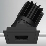 Luca 2.7 inch Square Static White Adjustable Pinhole with Trim - Black / Haze