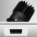 Luca 2.7 inch Square Static White Trimless Adjustable Pinhole - Haze