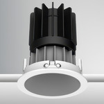 Luca 2.7 inch Round Warm Dim Fixed Downlight With Trim - White / Haze