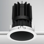 Luca 2.7 inch Round Warm Dim Fixed Downlight With Trim - White / Black