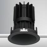 Luca 2.7 inch Round Warm Dim Fixed Downlight With Trim - Black / Black