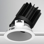 Luca 2.7 inch Round Warm Dim Adjustable Downlight With Trim - White / Haze