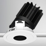 Luca 2.7 inch Round Warm Dim Adjustable Pinhole with Trim - White / Black