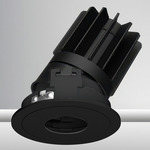 Luca 2.7 inch Round Warm Dim Adjustable Pinhole with Trim - Black / Black