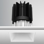 Luca 2.7 inch Square Warm Dim Trimless Fixed Downlight - White