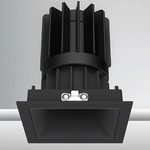 Luca 2.7 inch Square Warm Dim Fixed Downlight With Trim - Black / Black