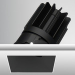 Luca 2.7 inch Square Warm Dim Trimless Adjustable Downlight - Black