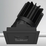 Luca 2.7 inch Square Warm Dim Adjustable Pinhole with Trim - Black / White