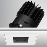 Luca 2.7 inch Square Warm Dim Trimless Adjustable Pinhole - White