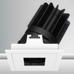 Luca 2.7 inch Square Warm Dim Adjustable Pinhole with Trim - White / Haze