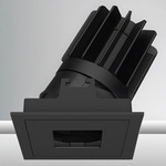 Luca 2.7 inch Square Warm Dim Adjustable Pinhole with Trim - Black / Haze
