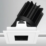 Luca 2.7 inch Square Warm Dim Adjustable Pinhole with Trim - White / Black