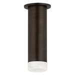 Luxe Ceiling Light with Alabaster Bezel - Distressed Bronze / Alabaster