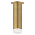 Luxe Ceiling Light with Alabaster Bezel - Patina Brass / Alabaster