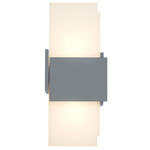 Acuo Outdoor Up and Down Wall Sconce - Overstock - Matte Grey / Frosted