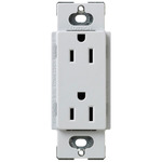 15-Amp Dual USB Tamper Resistant Receptacle - Satin Palladium