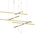 Labyrinth Chandelier - Brass / White