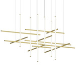 Labyrinth Chandelier - Brass / White