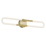Adel Color-Select Bathroom Vanity Light - Antique Brass / White