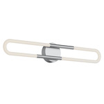 Adel Color-Select Bathroom Vanity Light - Satin Nickel / White