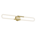 Adel Color-Select Bathroom Vanity Light - Antique Brass / White