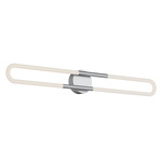 Adel Color-Select Bathroom Vanity Light - Satin Nickel / White