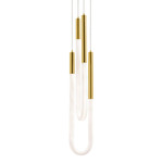 Adel Color-Select Double Pendant - Antique Brass / White
