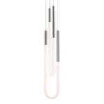 Adel Color-Select Double Pendant - Satin Nickel / White
