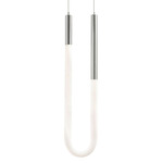 Adel Color-Select Pendant - Satin Nickel / White