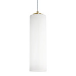 Leo Pendant - Antique Brass / White