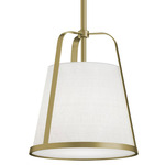 Lizzette Pendant - Antique Brass / White