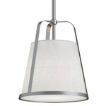 Lizzette Pendant - Satin Nickel / White