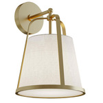 Lizzette Wall Sconce - Antique Brass / White