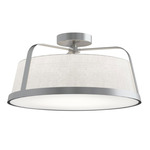 Lizzette Ceiling Light - Satin Nickel / White