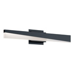 Slant Color-Select Bathroom Vanity Light - Black / Frosted