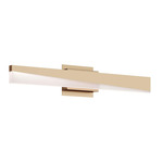 Slant Color-Select Bathroom Vanity Light - Antique Brass / Frosted