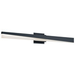 Slant Color-Select Bathroom Vanity Light - Black / Frosted