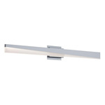 Slant Color-Select Bathroom Vanity Light - Satin Nickel / Frosted