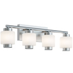 Sydney Color-Select Bathroom Vanity Light - Satin Nickel / White