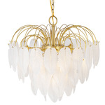 Alessia Chandelier - Brushed Brass / White