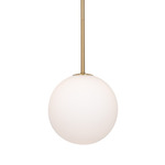 Aurelia Stem Pendant - Brass / White