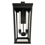 Elmgrove Outdoor Wall Light - Black / Clear