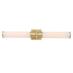 Positano Bathroom Vanity Light - Brushed Brass / White