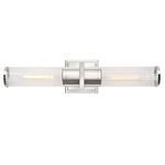Positano Bathroom Vanity Light - Polished Nickel / Clear