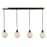 Gem Linear Pendant - Brushed Brass / Black / White