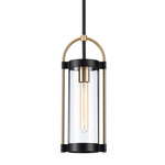 Bonita Single Pendant - Black / Clear