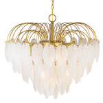Alessia Chandelier - Brushed Brass / White