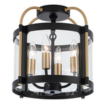 Bonita Ceiling Light - Black / Clear
