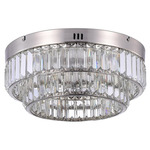 Stella Color-Select Double Ceiling Light - Satin Nickel / Clear