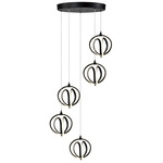 Rose Multi Light Pendant - Black